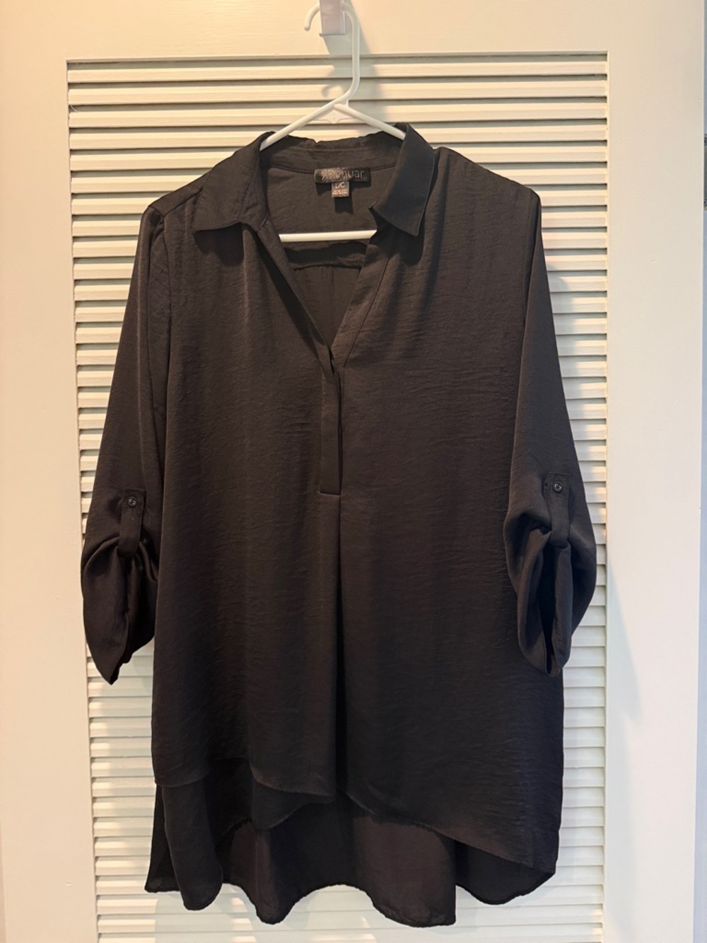 Renuar Black V-Neck Hi-Low Tunic